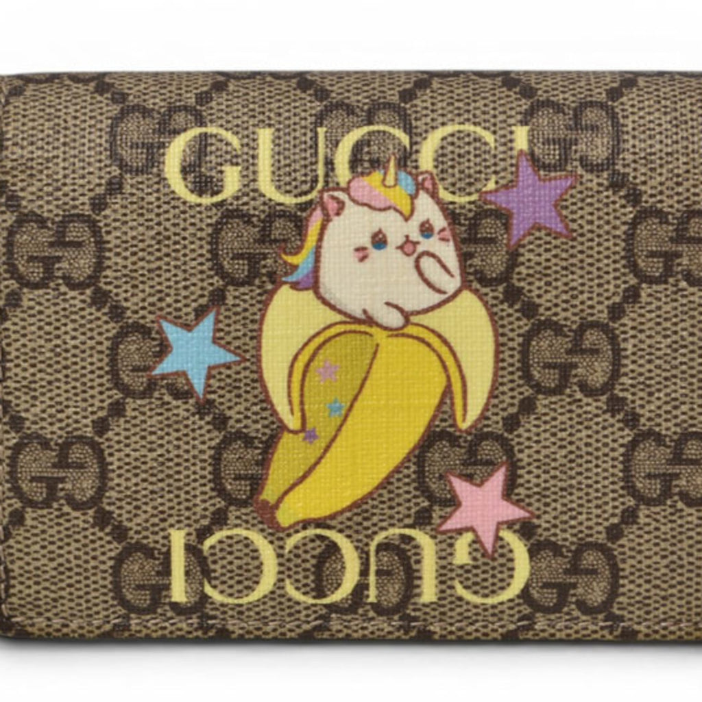 Gucci Gg Supreme Beige Brown Gg Supreme Canvas Wallet (Bi-Fold) (Pre-Owned)