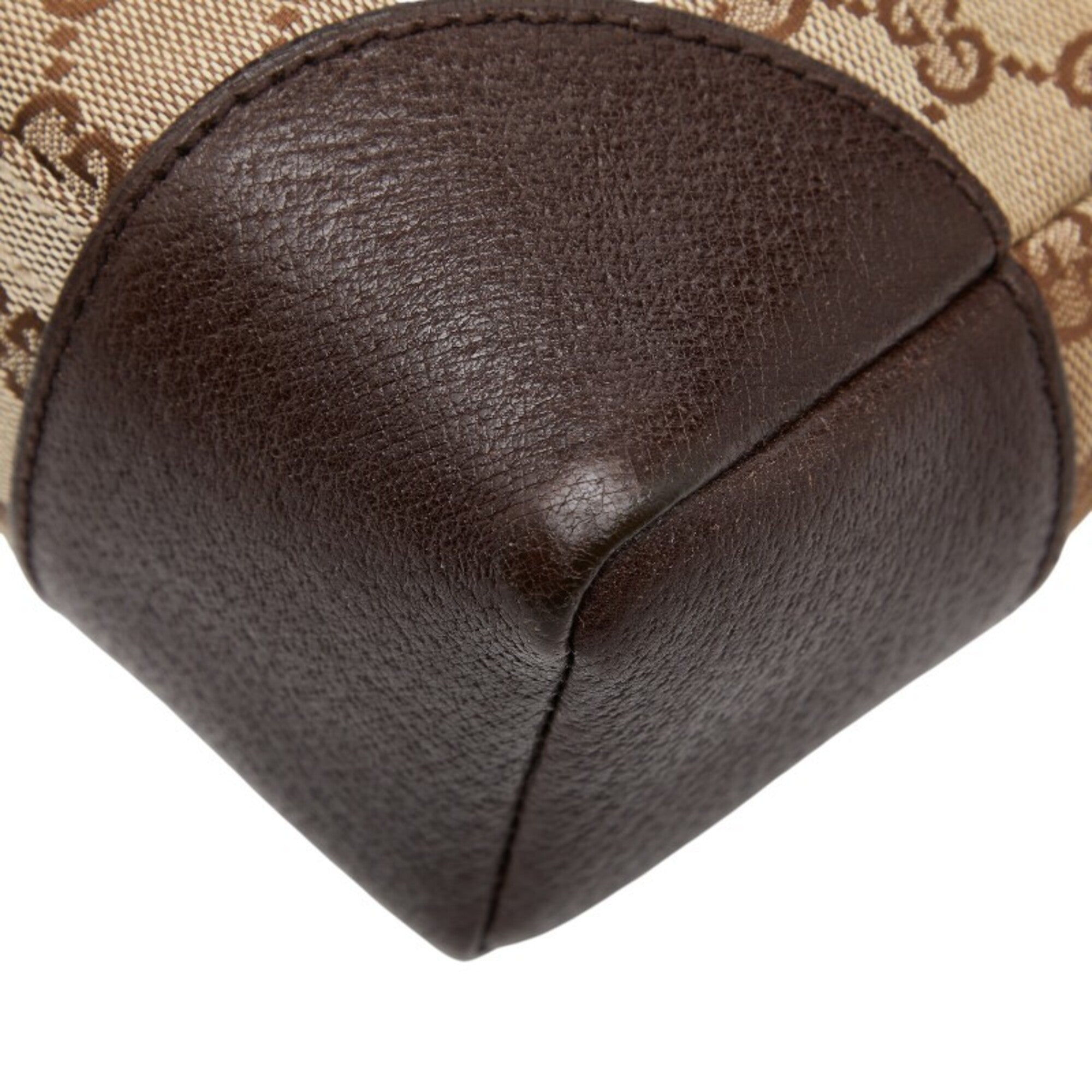 Gucci Brown Canvas Leather Shoulder Bag (Pre-Owned)