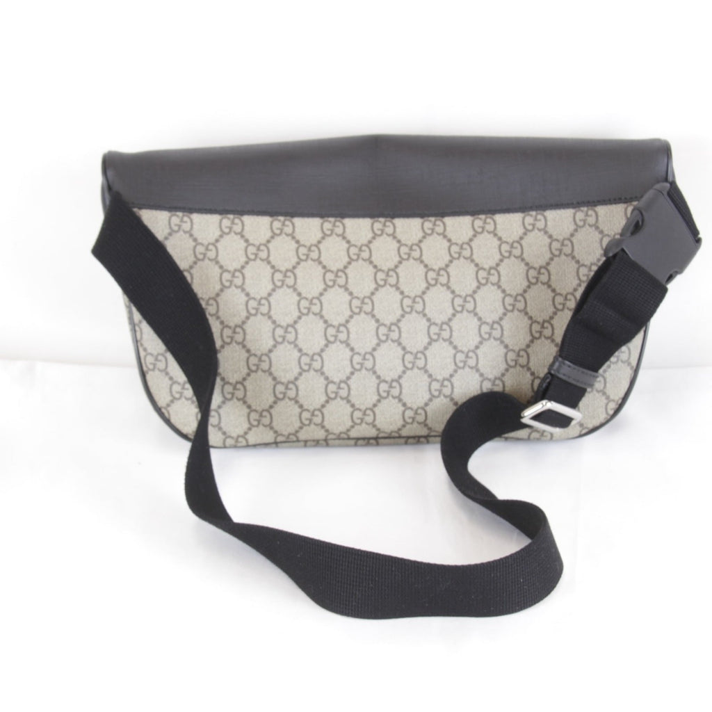 Gucci Gray Gg Supreme Canvas Sling Bag (Pre-Owned)