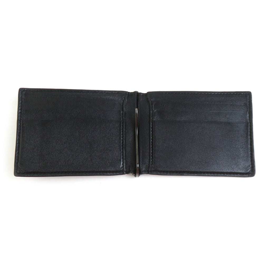 Balenciaga Black Leather Long Bill Wallet (Bi-Fold)