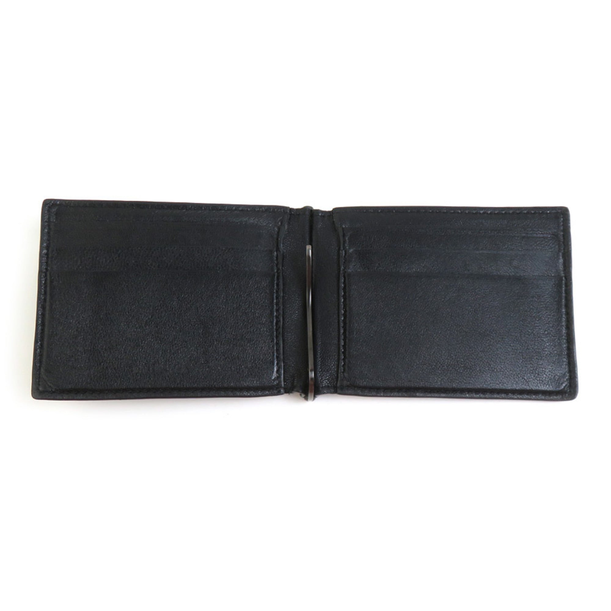 Balenciaga Black Leather Long Bill Wallet (Bi-Fold)