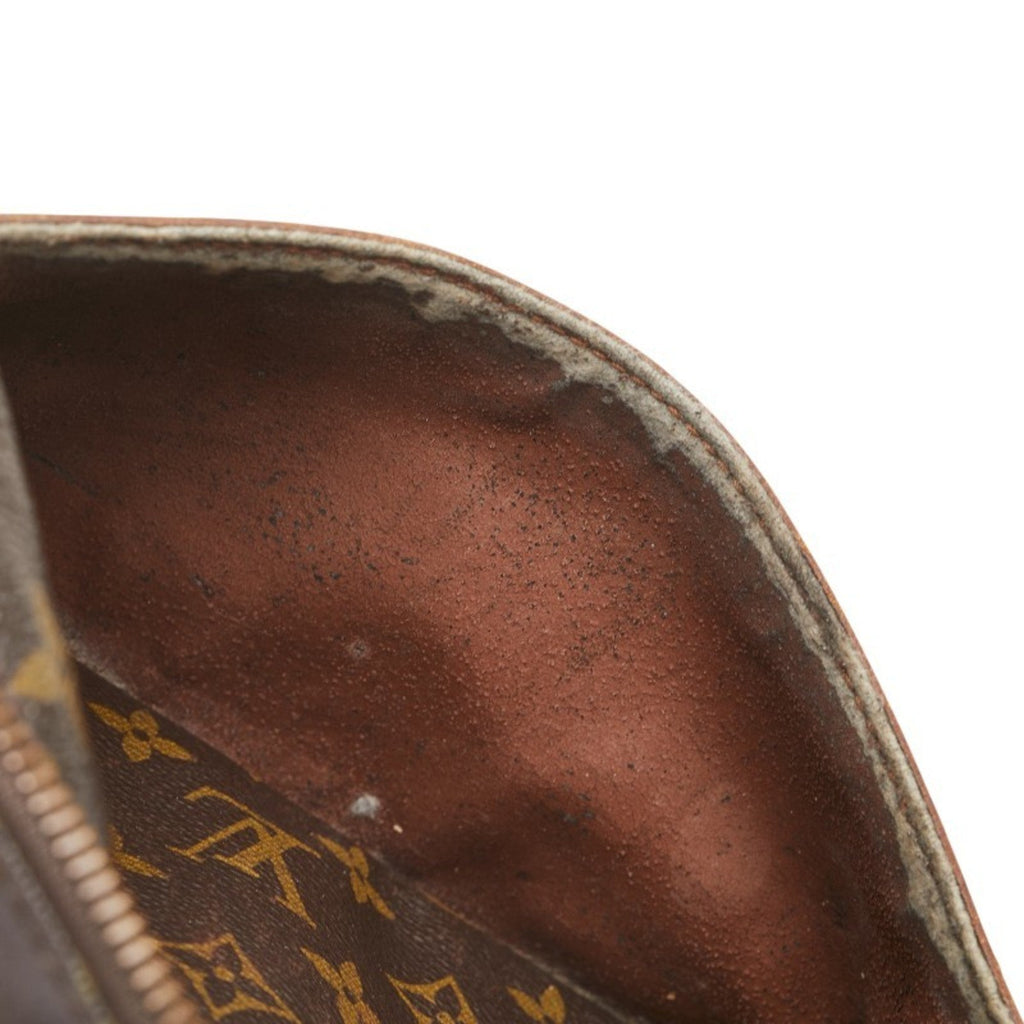 Louis Vuitton Brown Pvc Leather Clutch Bag Handbag