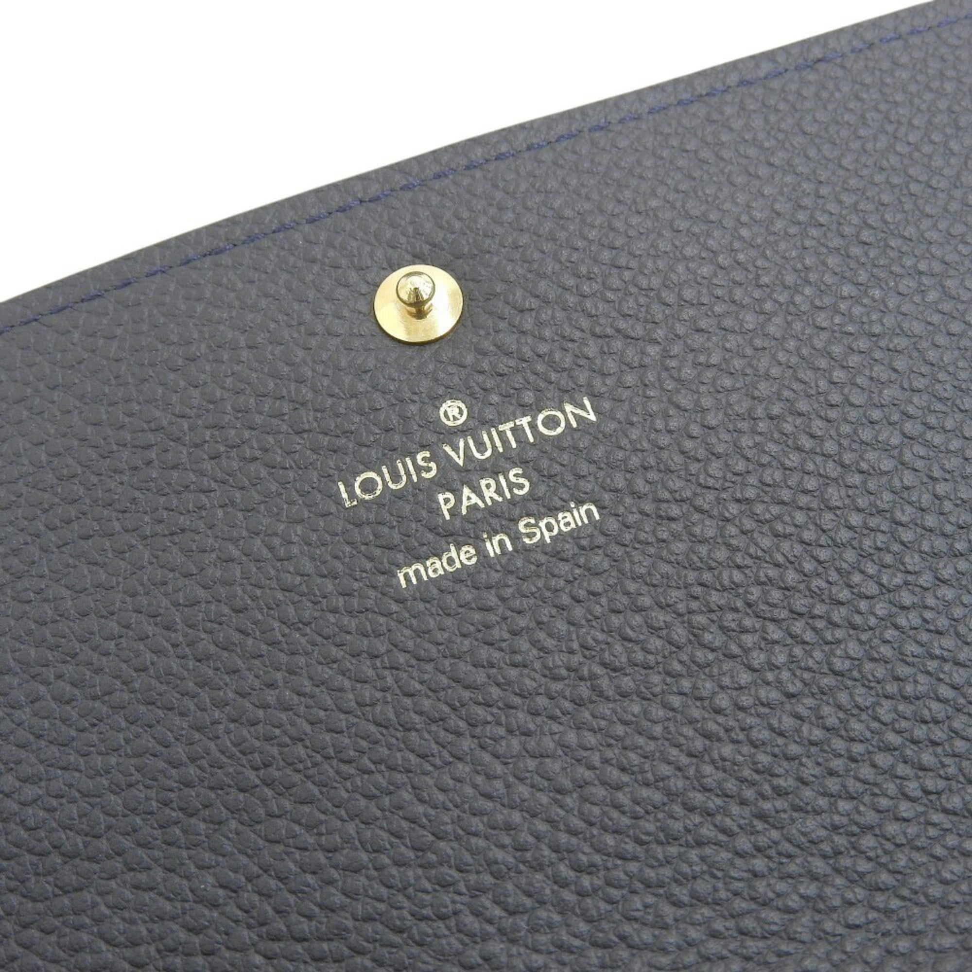 Louis Vuitton Infini Navy Monogram Empreinte Long Wallet (Tri-Fold)