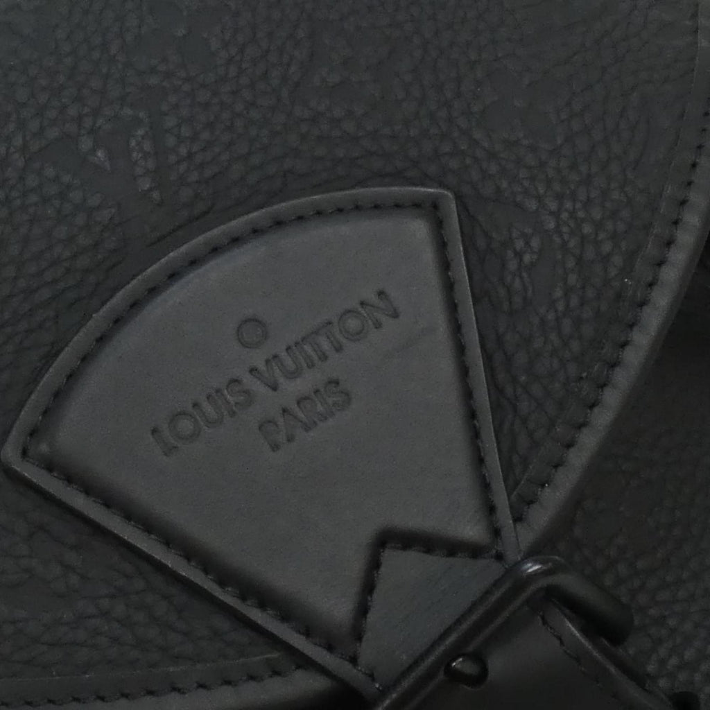 Louis Vuitton Black Leather Backpack