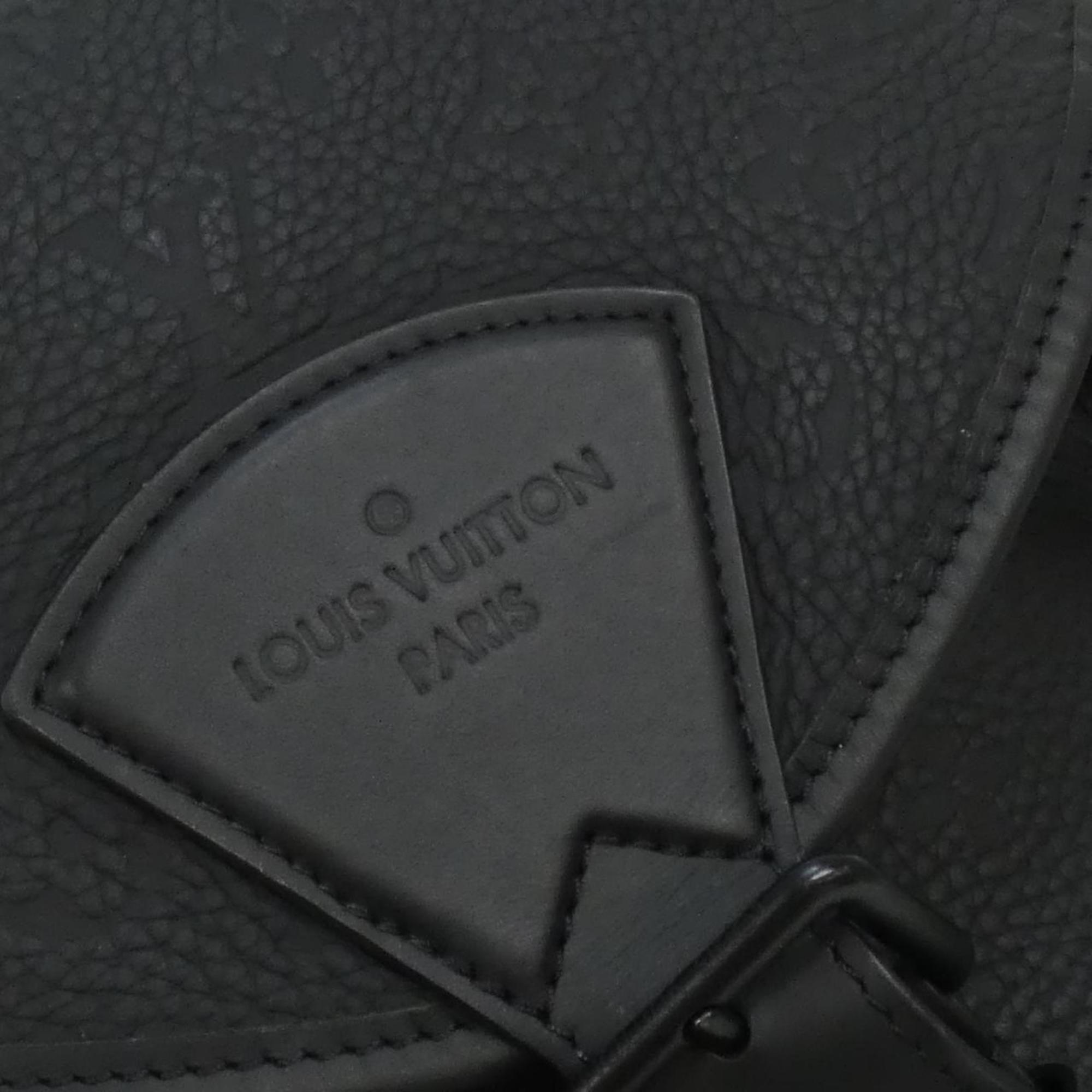 Louis Vuitton Black Leather Backpack