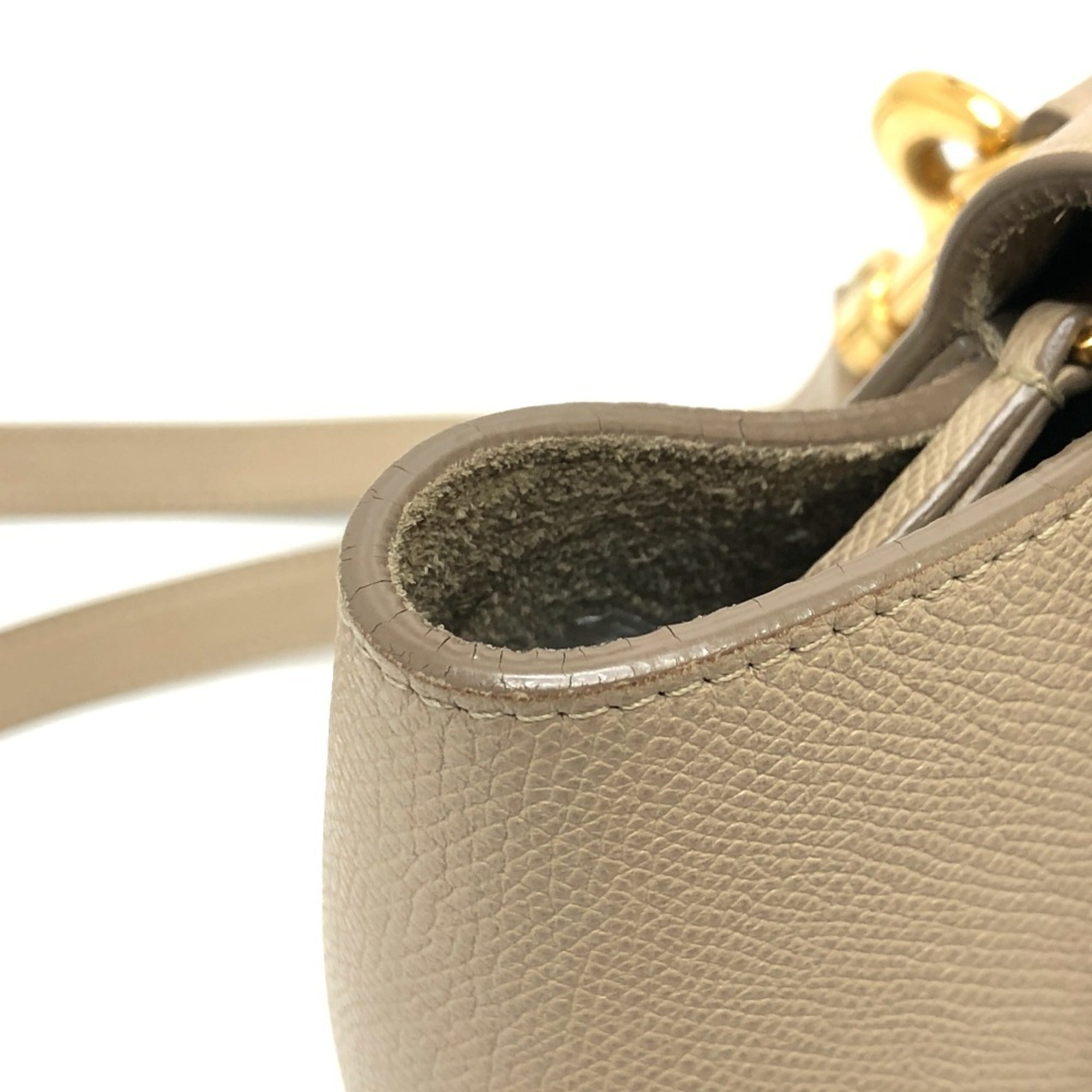 Celine Beige Leather Handbag Shoulder Bag