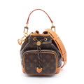 Louis Vuitton Brown Coated Canvas Leather Handbag