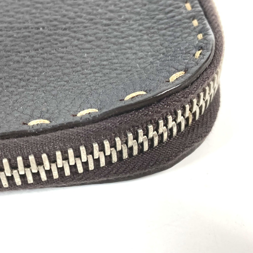 Fendi Dark Brown Leather Clutch Bag Pouch
