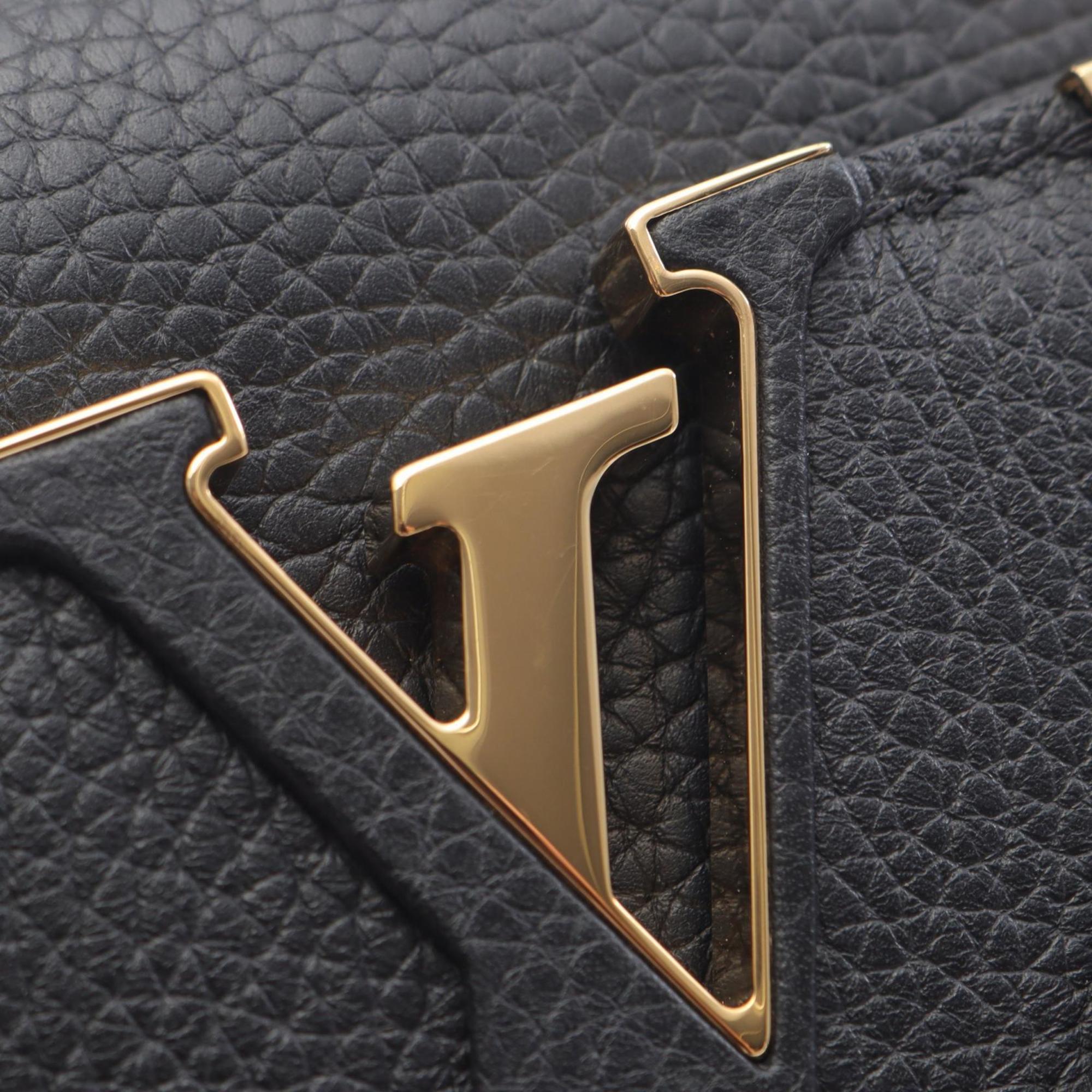 Louis Vuitton Black Leather Handbag