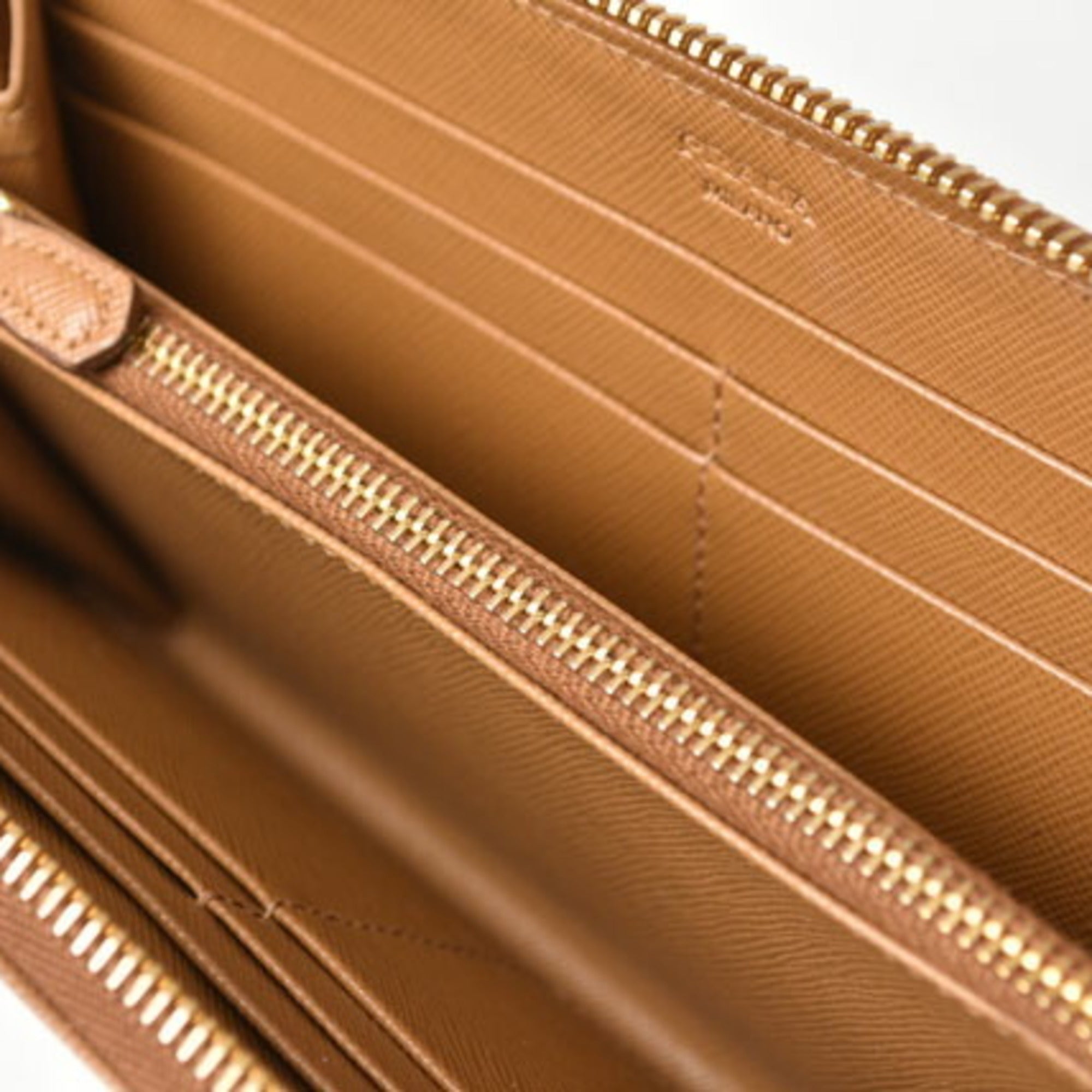 Prada Brown Saffiano Metal Wallet (Bi-Fold)