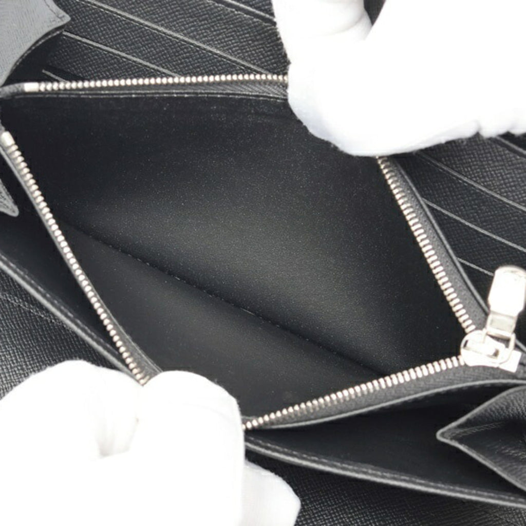 Louis Vuitton Black Noir Taiga Leather Long Wallet