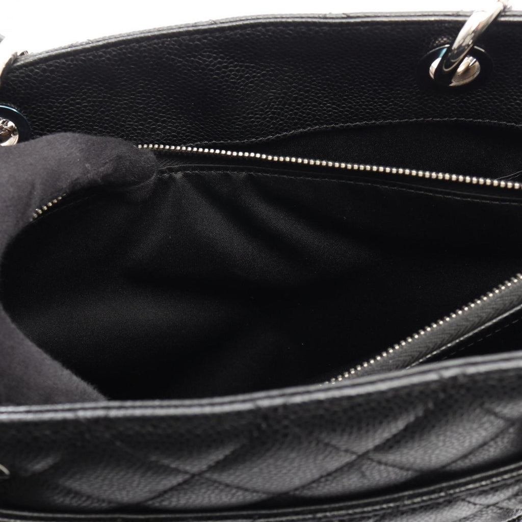 Chanel Black Grained Calfskin Handbag Tote Bag