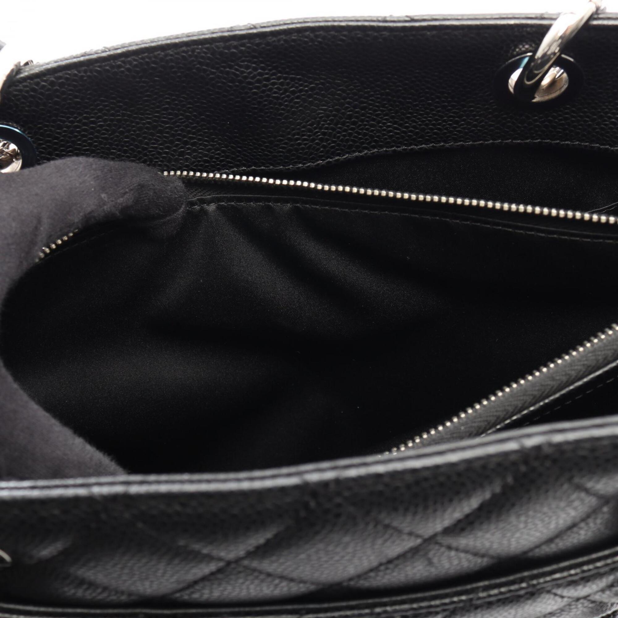 Chanel Black Grained Calfskin Handbag Tote Bag