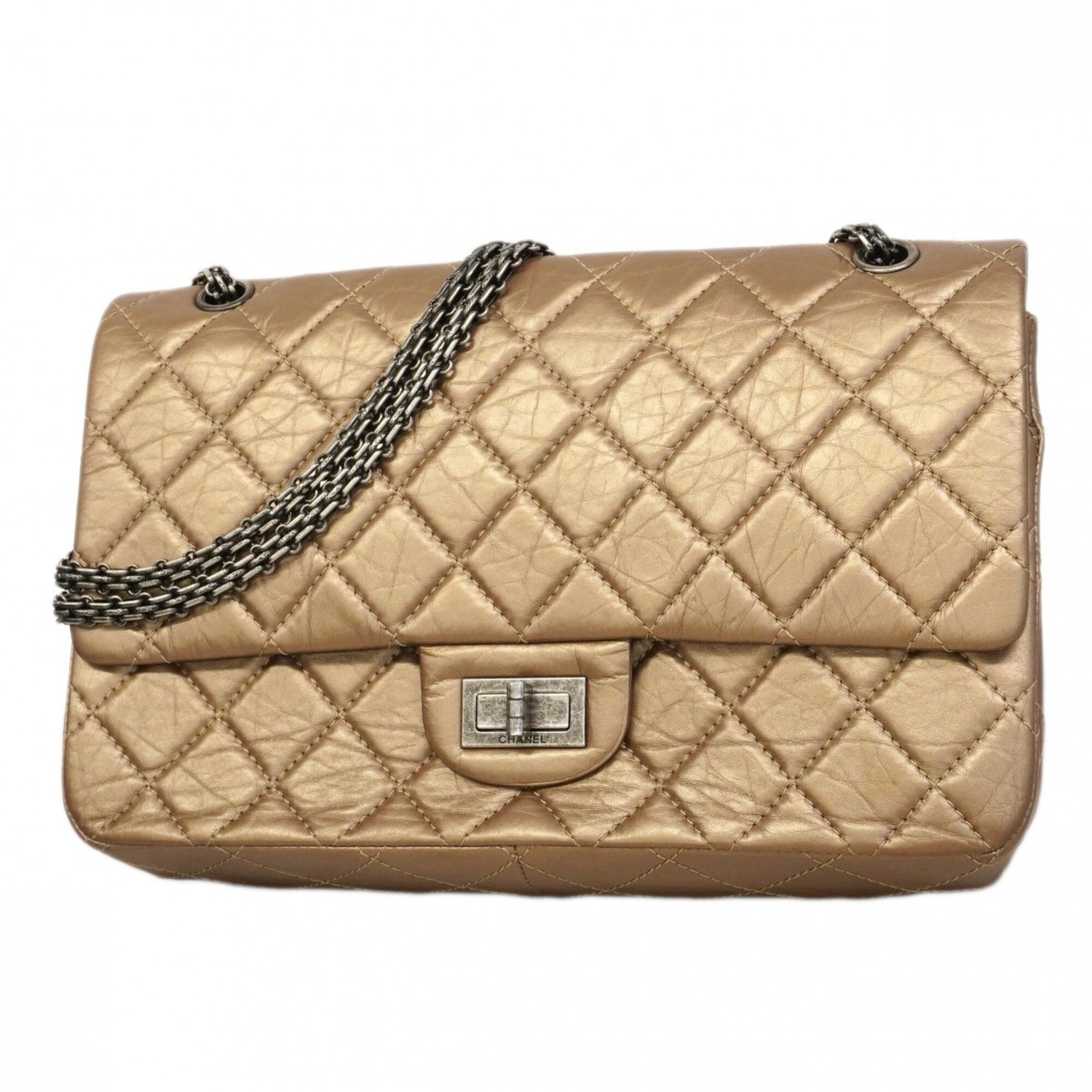 Chanel Bronze Leather Shoulder Bag