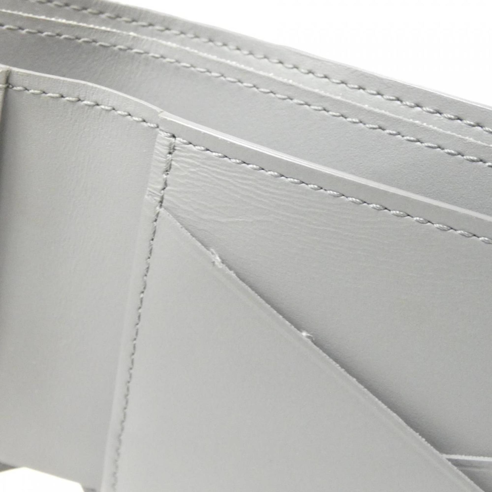 Louis Vuitton Gray Leather Bill Wallet