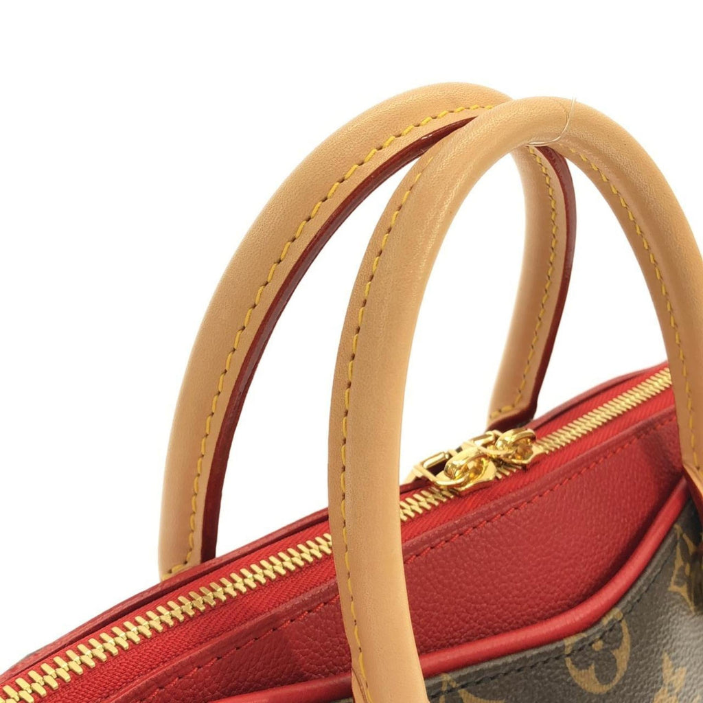 Louis Vuitton Brown Cerise Marron Coated Canvas Handbag