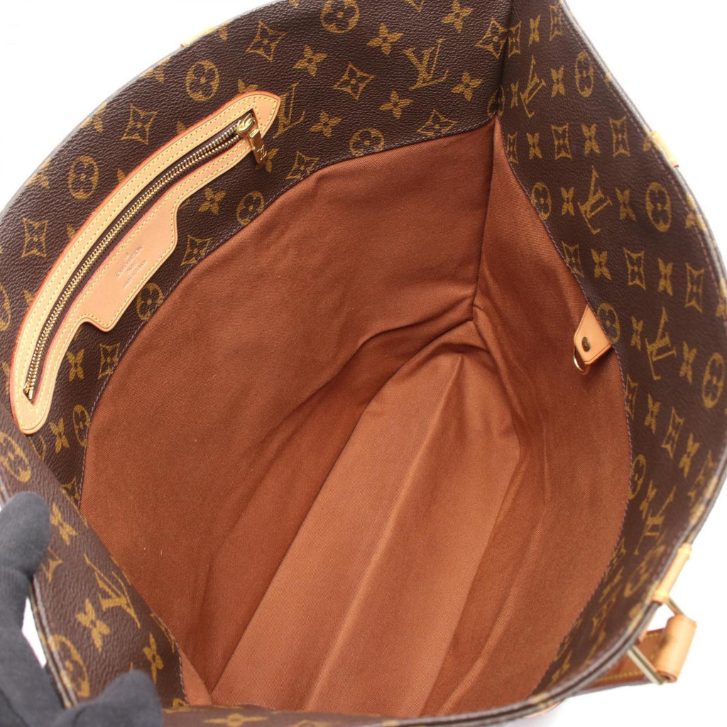 Louis Vuitton Monogram Brown Coated Canvas Leather Tote Bag