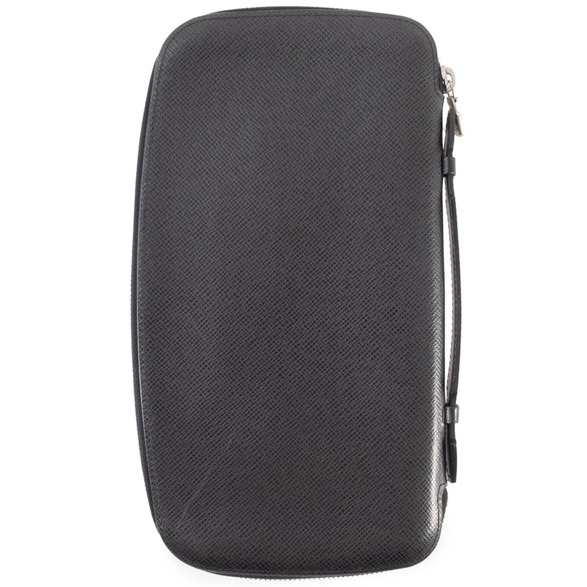 Louis Vuitton Black Taiga Leather Leather Long Bill Wallet
