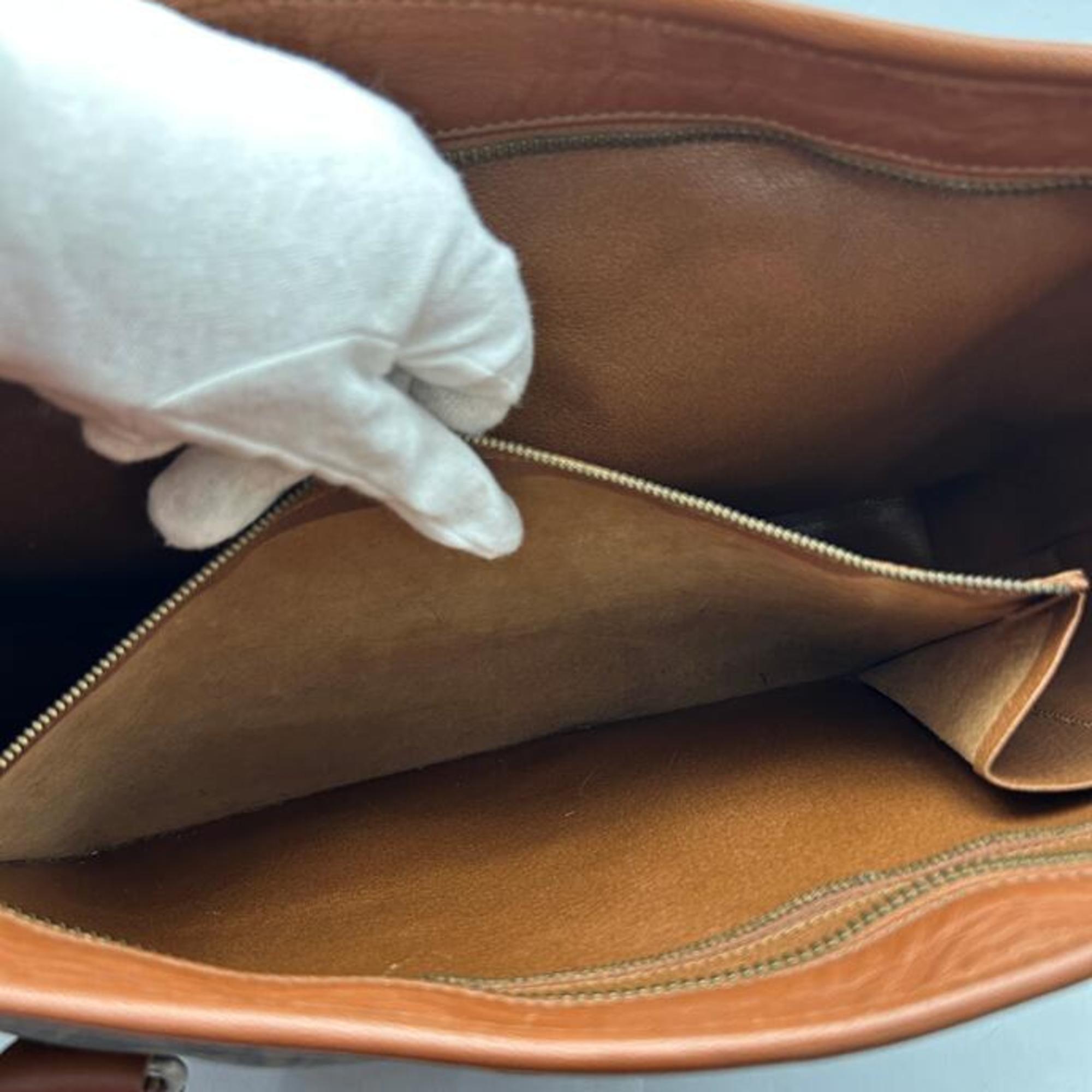 Louis Vuitton Monogram Brown Leather Tote Bag
