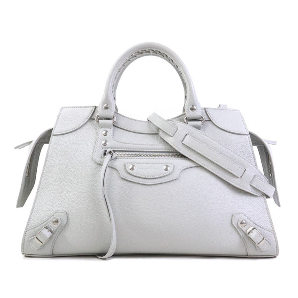 Balenciaga Light Gray Leather Handbag Shoulder