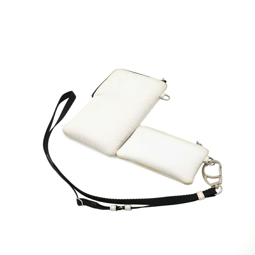 Prada White Nylon Pouch Shoulder Bag