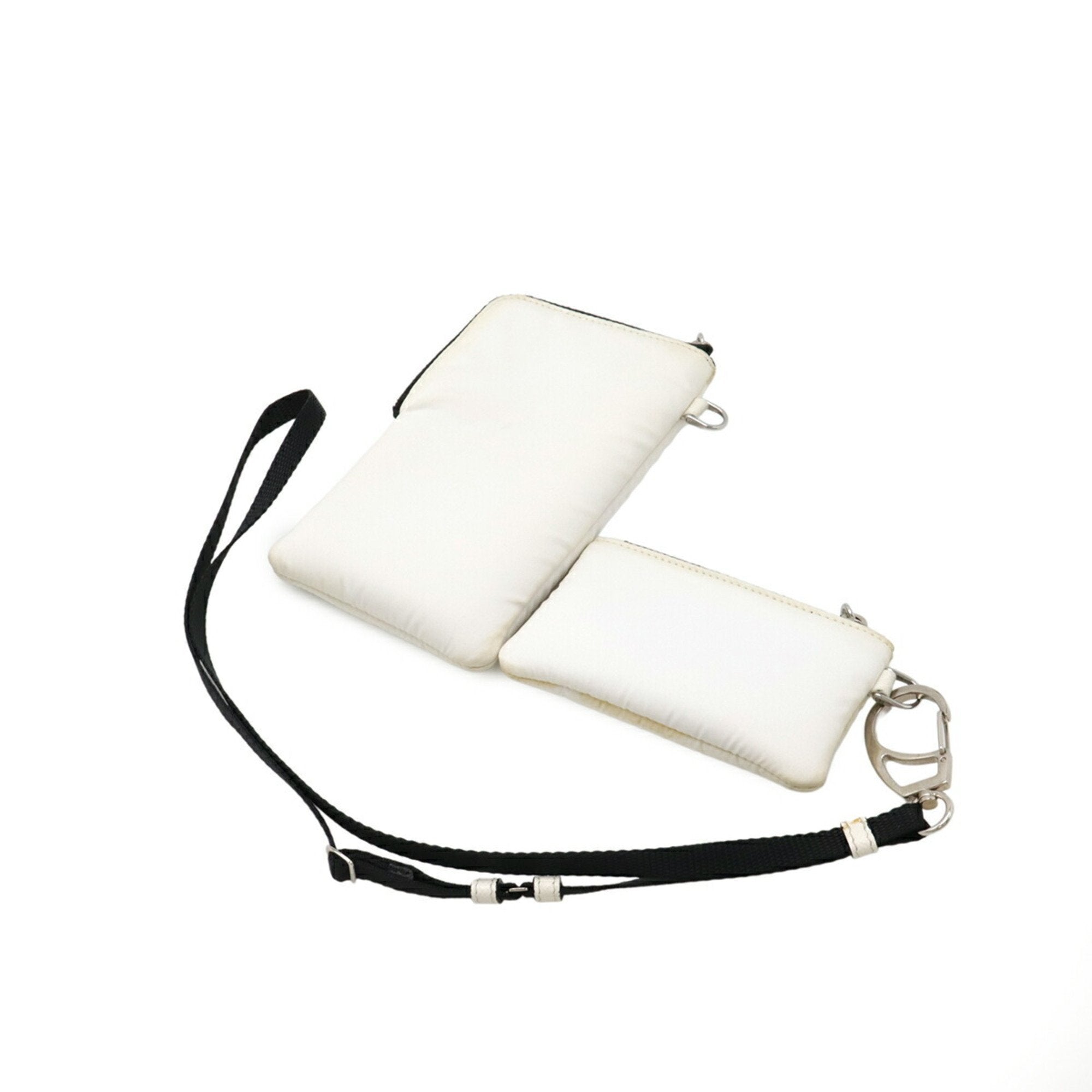 Prada White Nylon Pouch Shoulder Bag