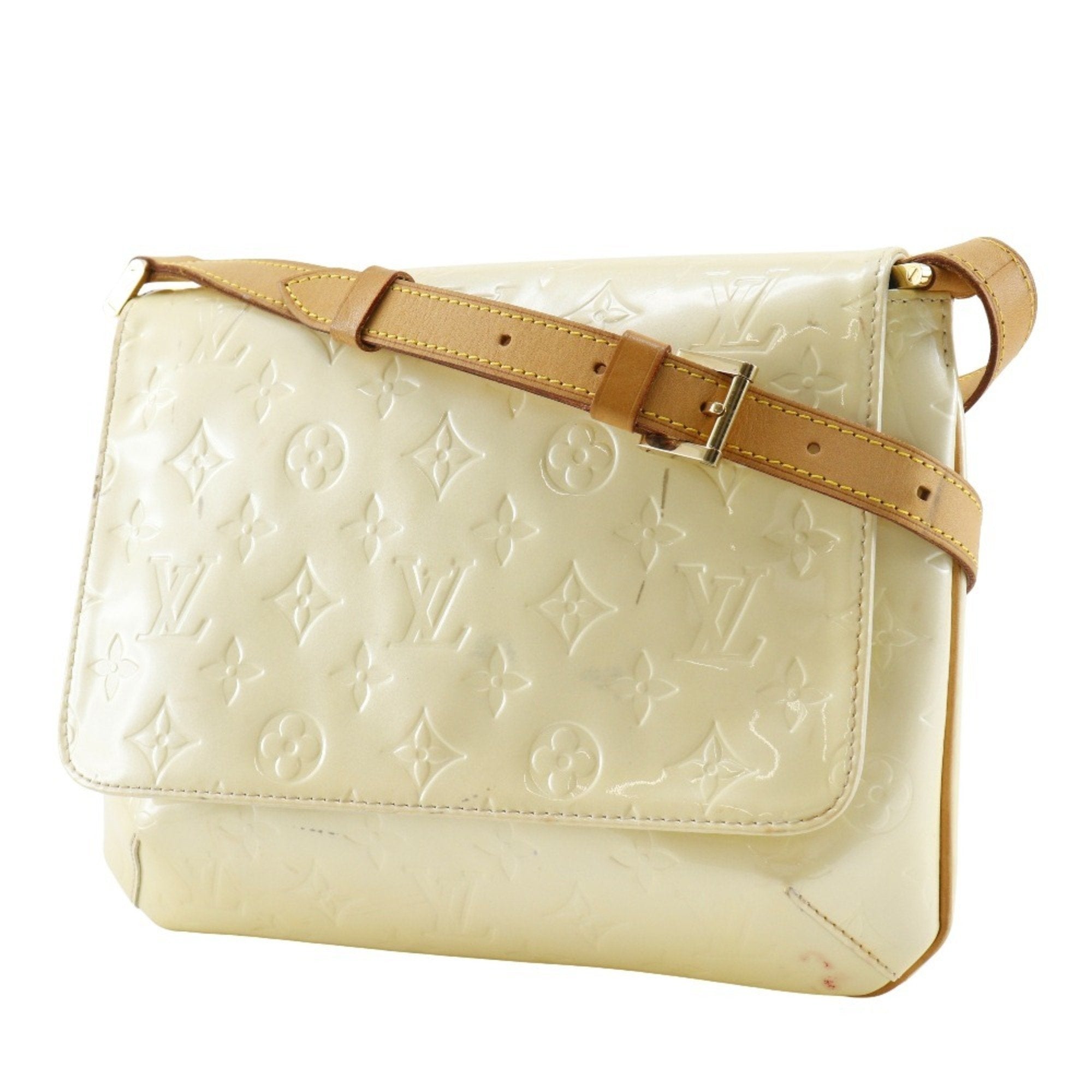 Louis Vuitton Off-White Pearl Monogram Vernis Shoulder Bag