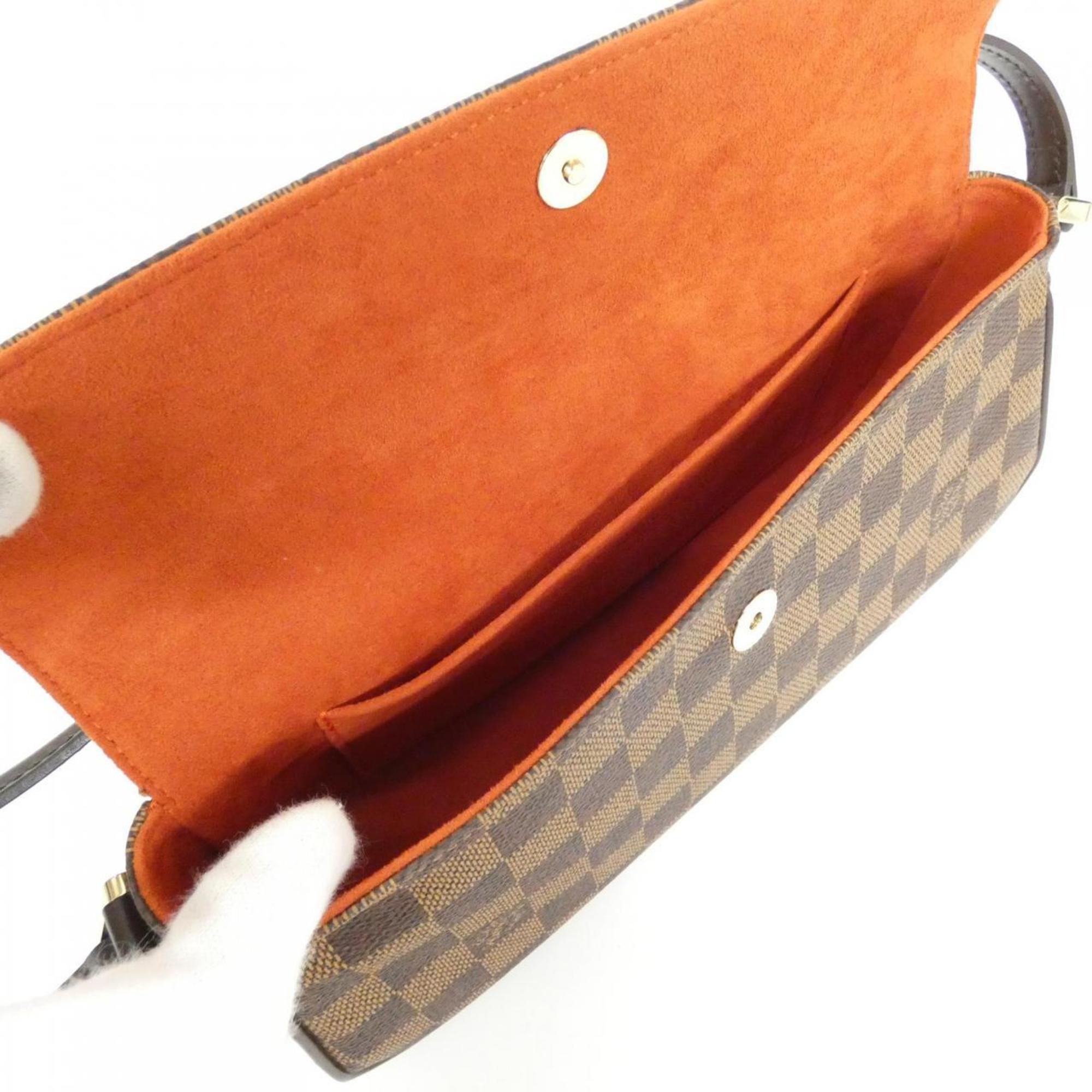 Louis Vuitton Brown Coated Canvas Shoulder Bag