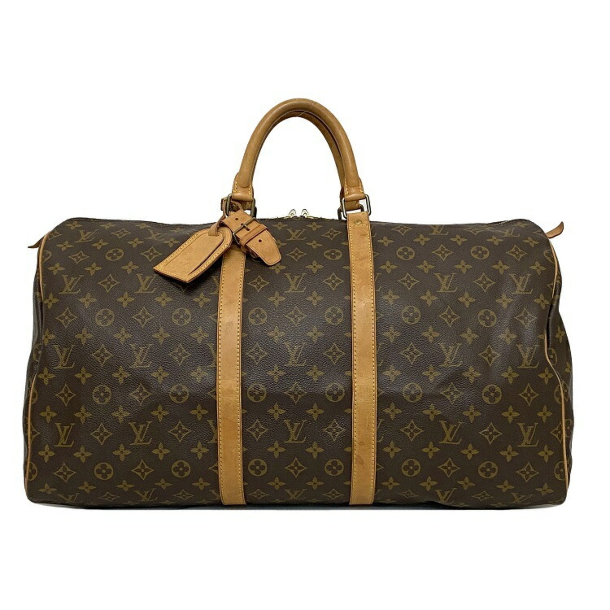 Louis Vuitton Boston Bag Keepol 55 Br Beige Monogram M41424 Nume MI0951 LOUIS VUITTON Handbag Unisex Louis Vuitton