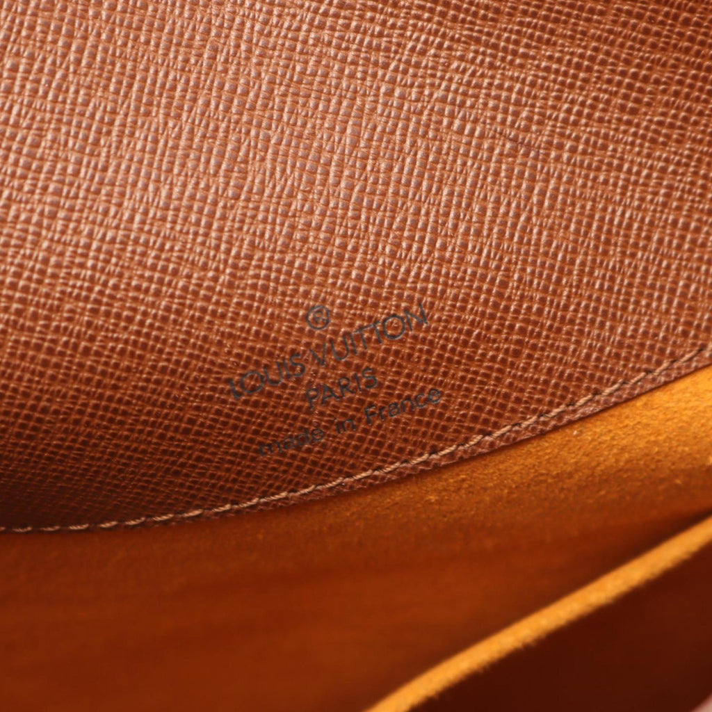 Louis Vuitton Brown Coated Canvas Leather Shoulder Bag