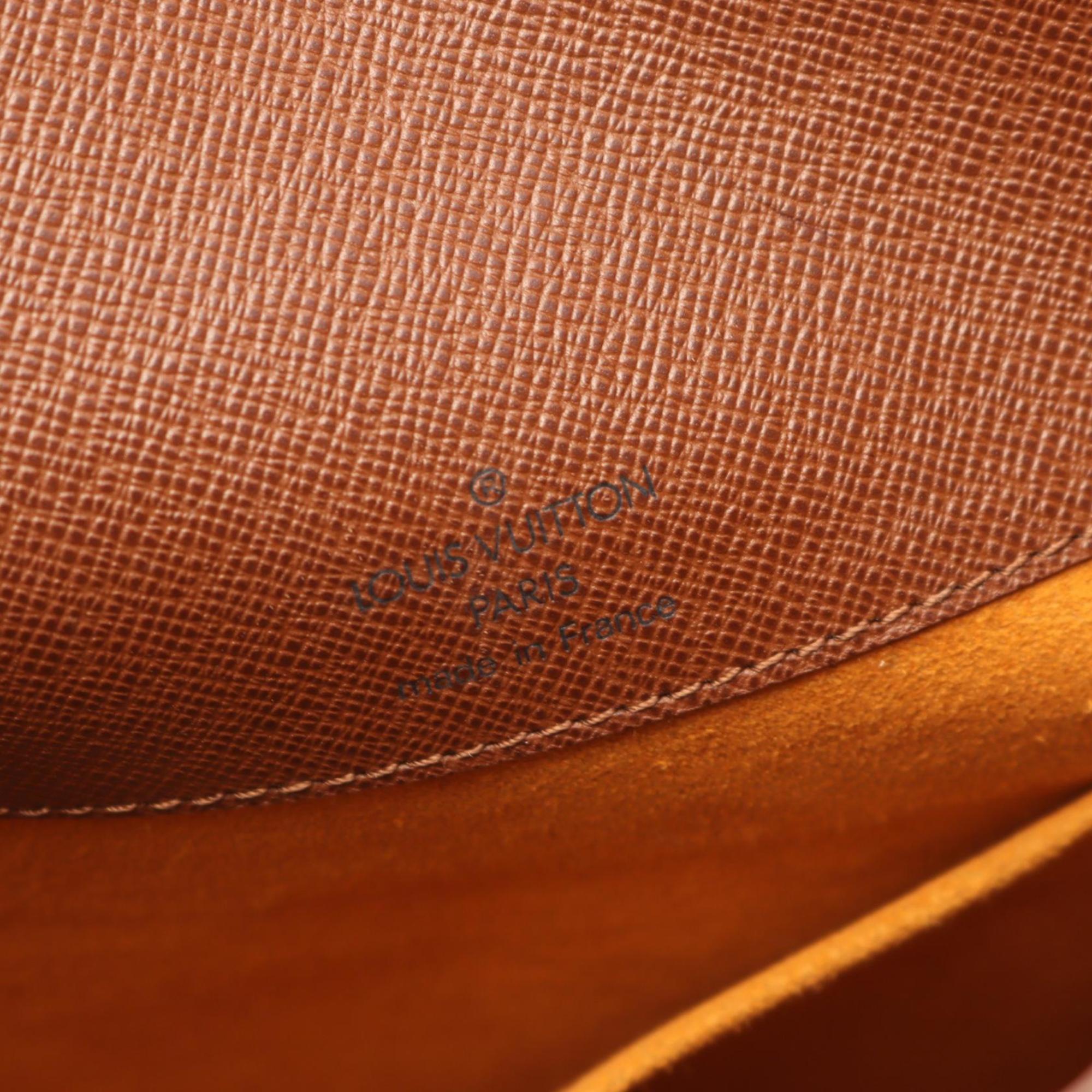 Louis Vuitton Brown Coated Canvas Leather Shoulder Bag