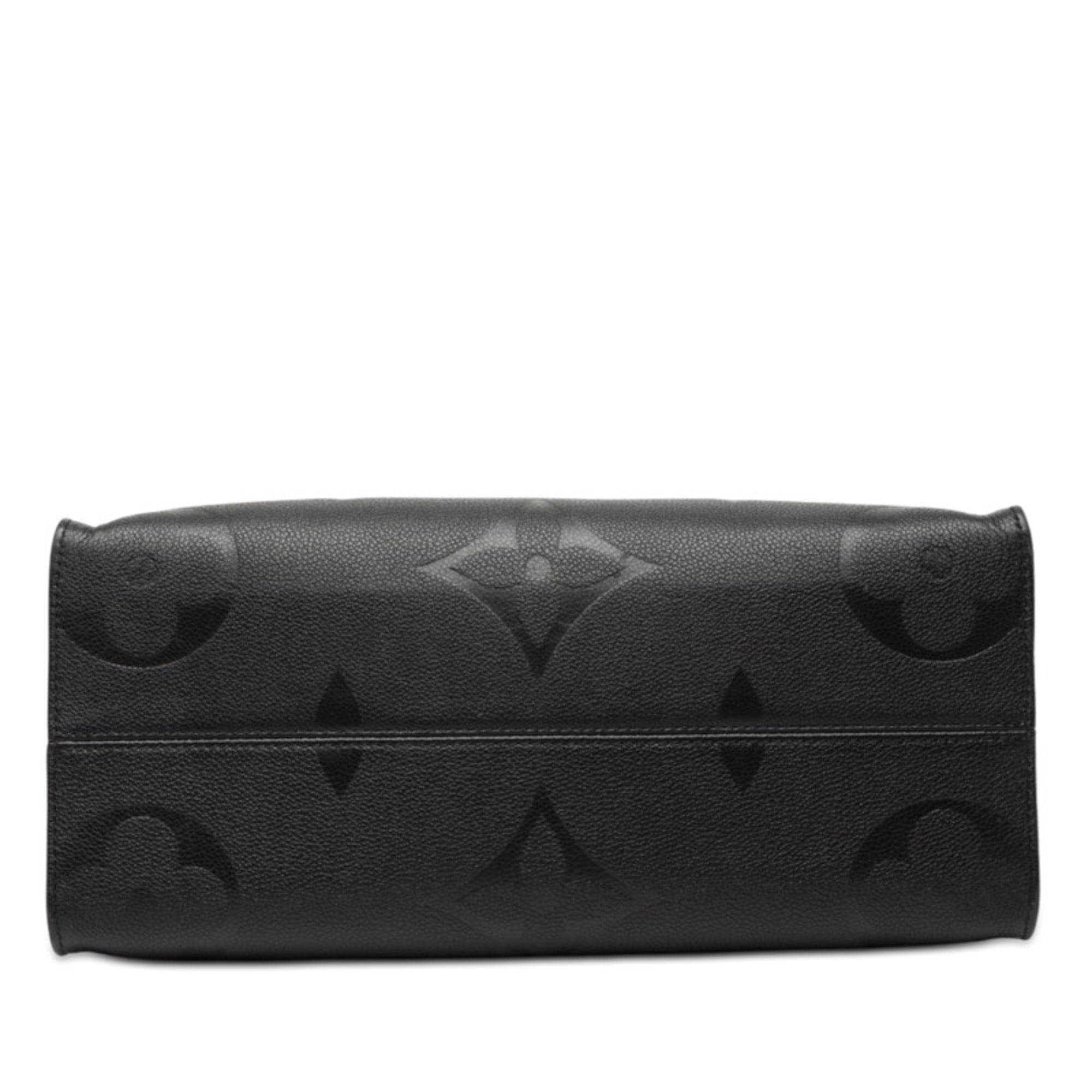 Louis Vuitton Black Leather Shoulder Bag Tote Bag