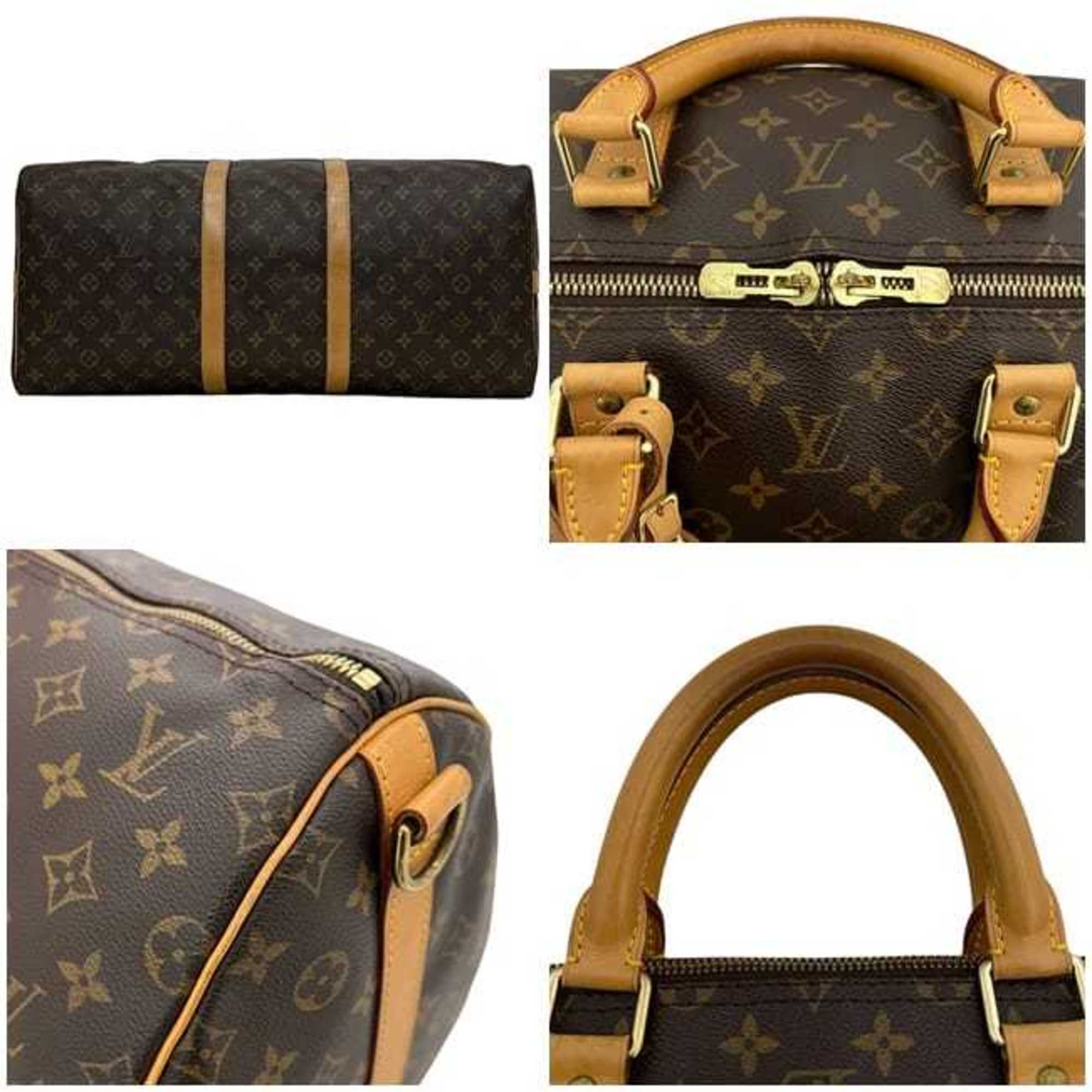 Louis Vuitton Monogram Brown Monogram Leather Boston Bag Shoulder Bag
