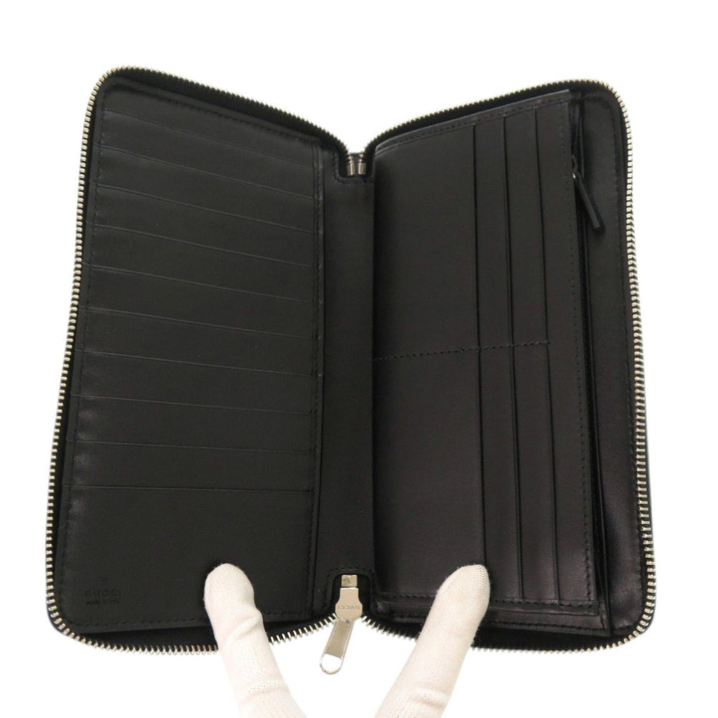 Gucci Black Leather Long Wallet (Bi-Fold) (Pre-Owned)