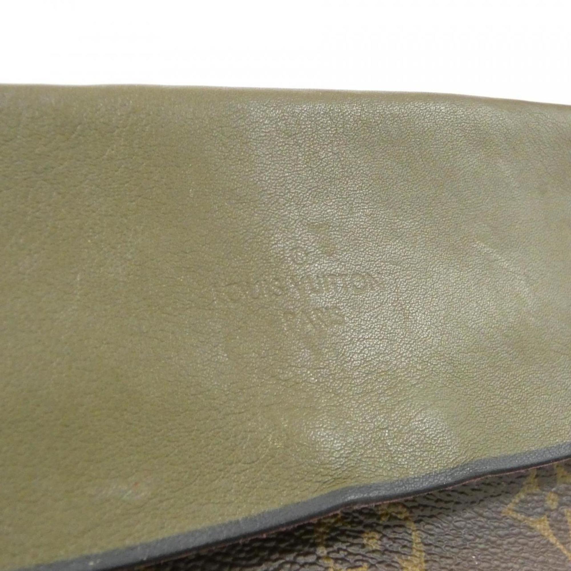 Louis Vuitton Brown Khaki Coated Canvas Shoulder Bag