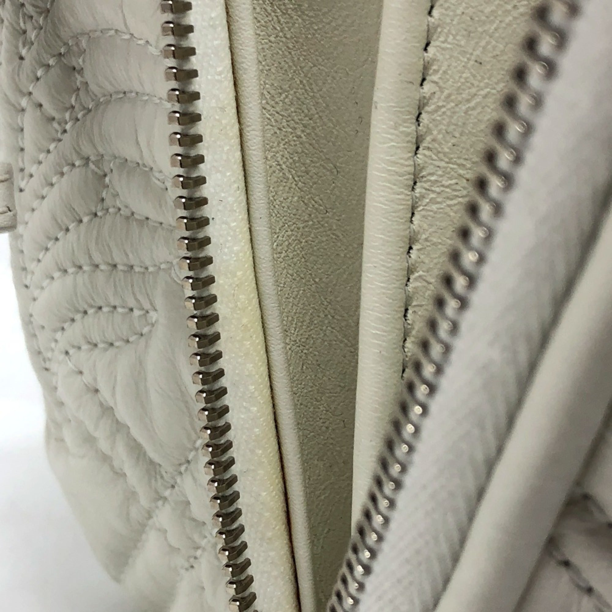 Balenciaga White Leather Hand