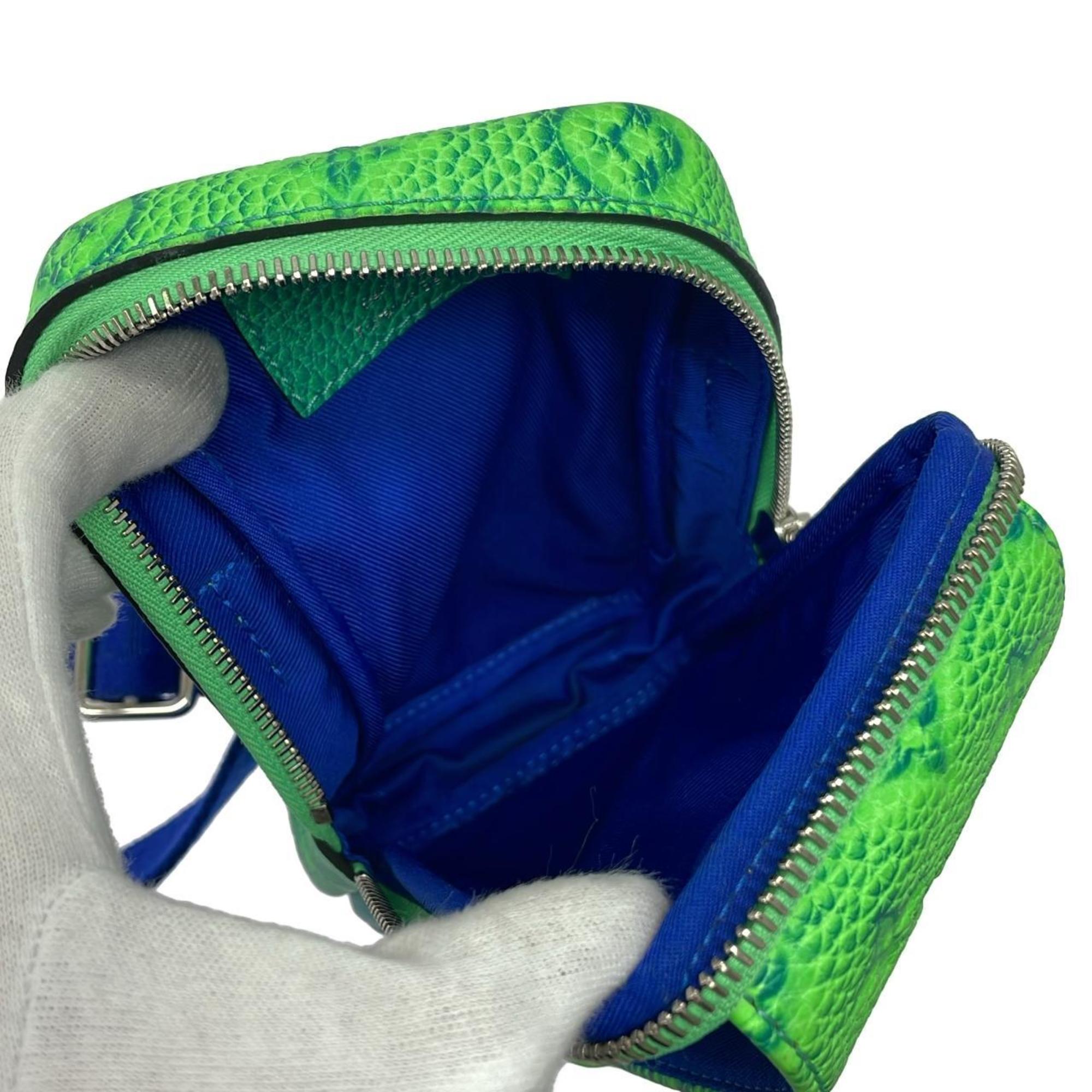 Louis Vuitton America’S Cup Blue Vert Leather Phone Wallet
