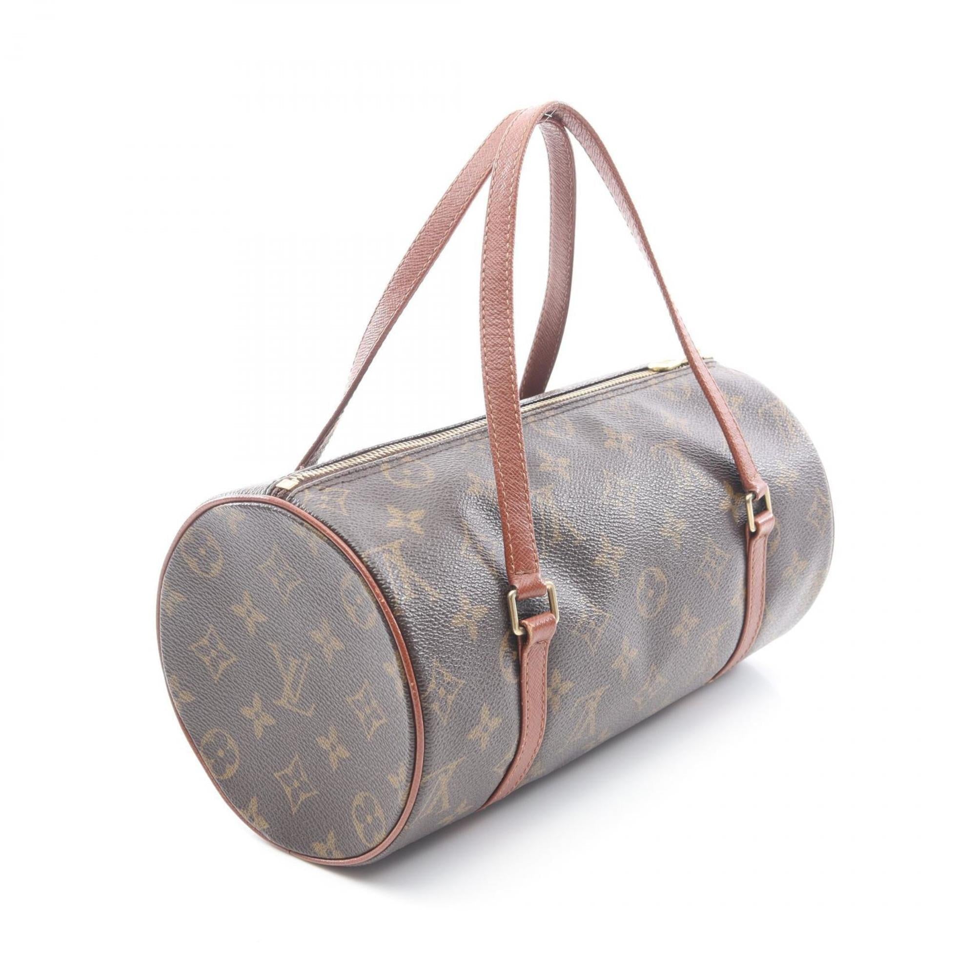 Louis Vuitton Brown Coated Canvas Leather Handbag
