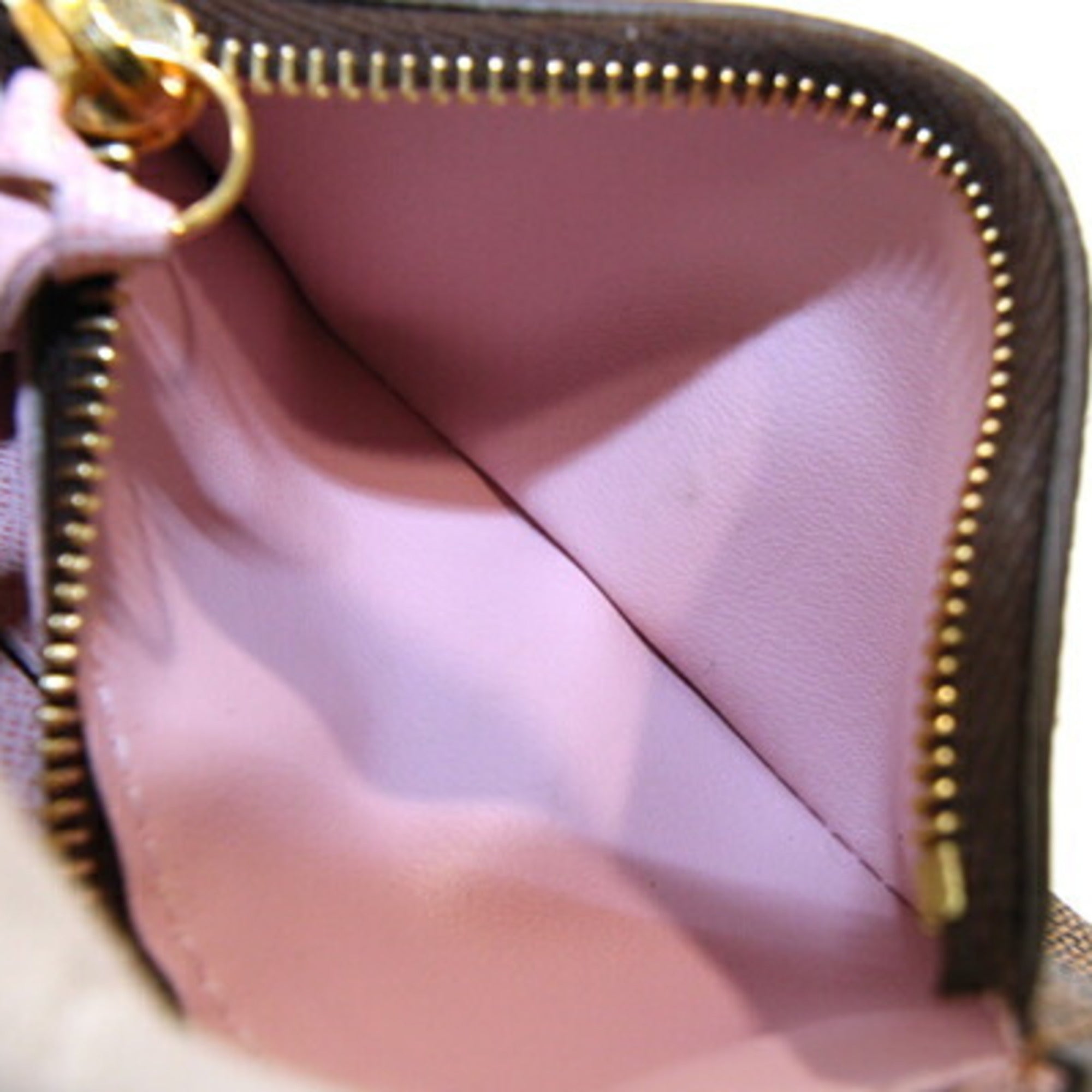 Louis Vuitton Damier Canvas Rose Ballerine Coin Purse/Coin Case
