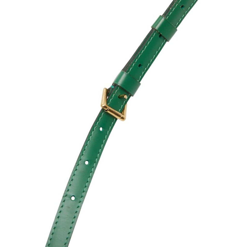 Louis Vuitton Borneo Green Leather Shoulder Bag