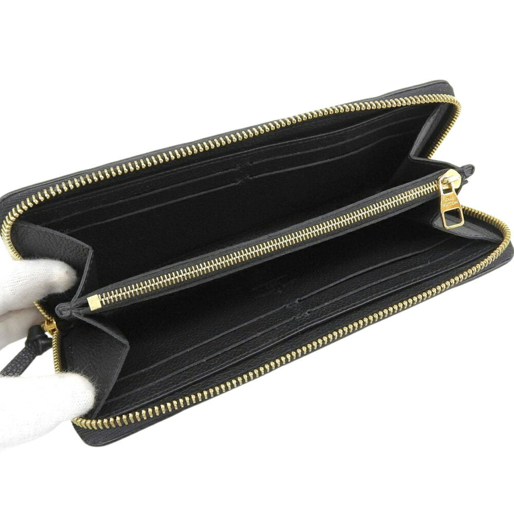 Louis Vuitton Black Noir Leather Long Wallet