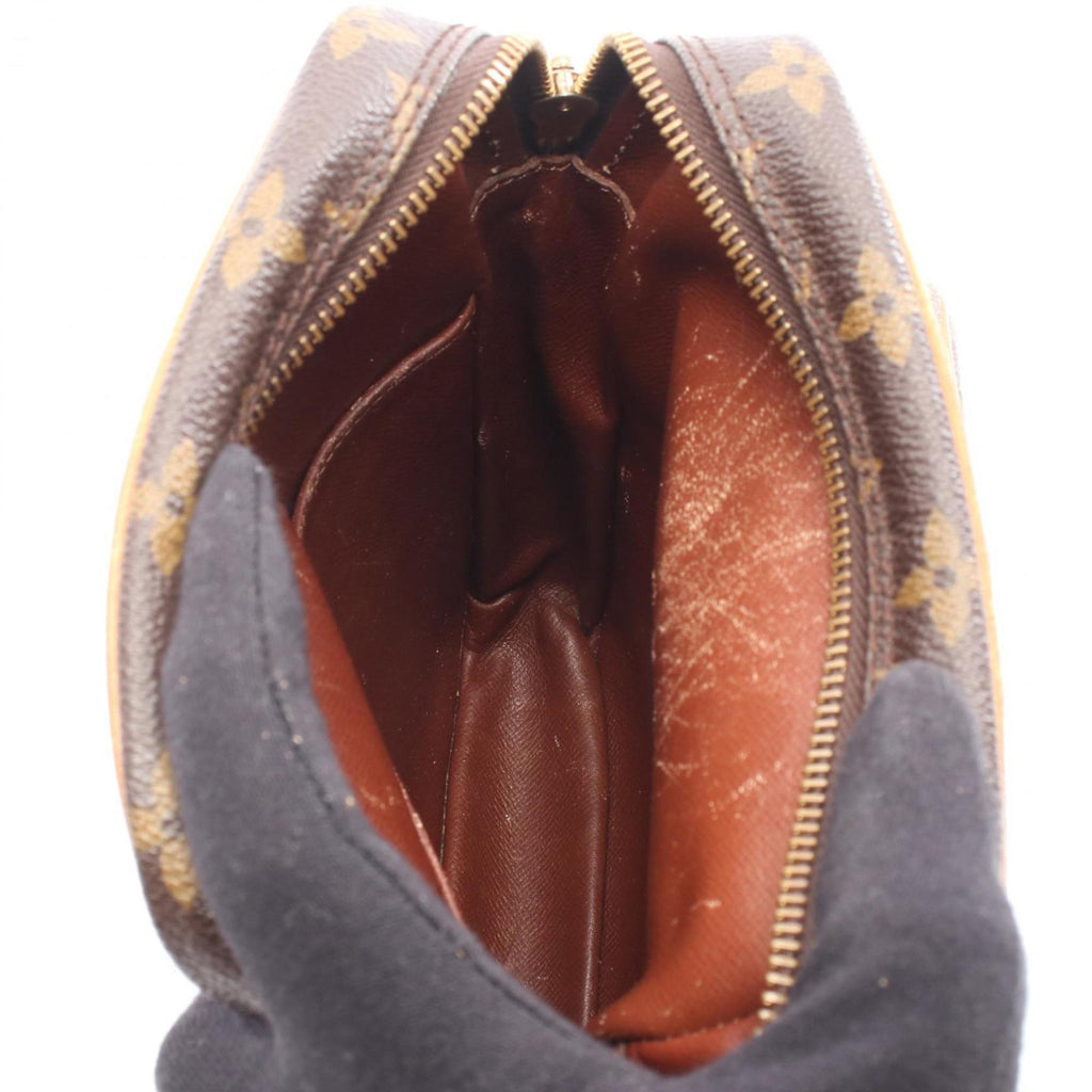Louis Vuitton Brown Coated Canvas Leather Shoulder Bag