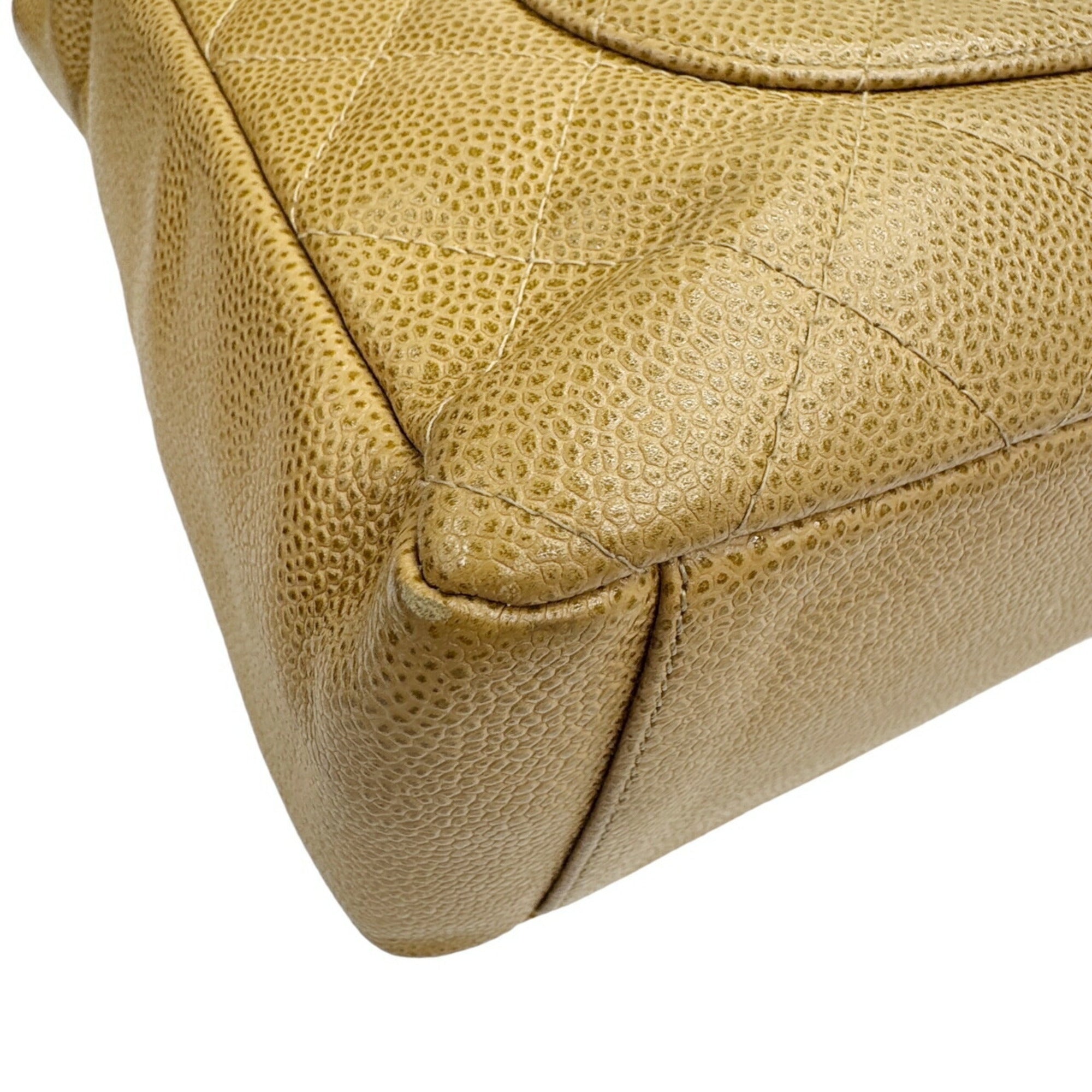 Chanel Beige Grained Calfskin Tote Bag