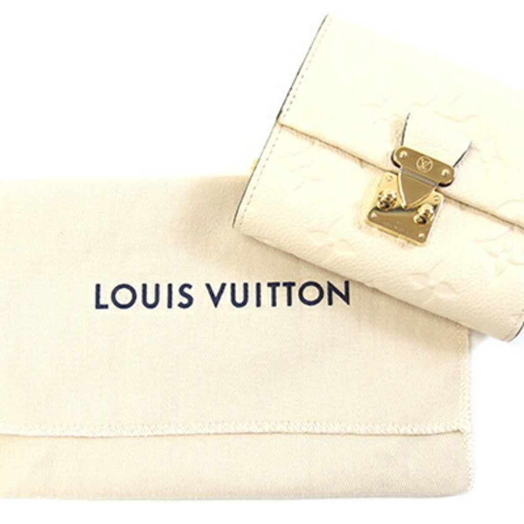 Louis Vuitton Ivory Monogram Empreinte Cuir Ombre Leather Wallet (Tri-Fold)
