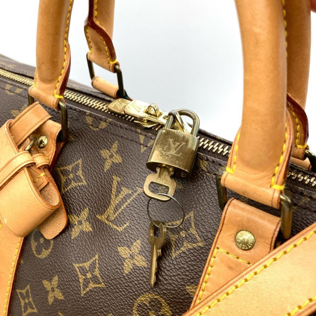 Louis Vuitton Monogram Brown Monogram Leather Boston Bag