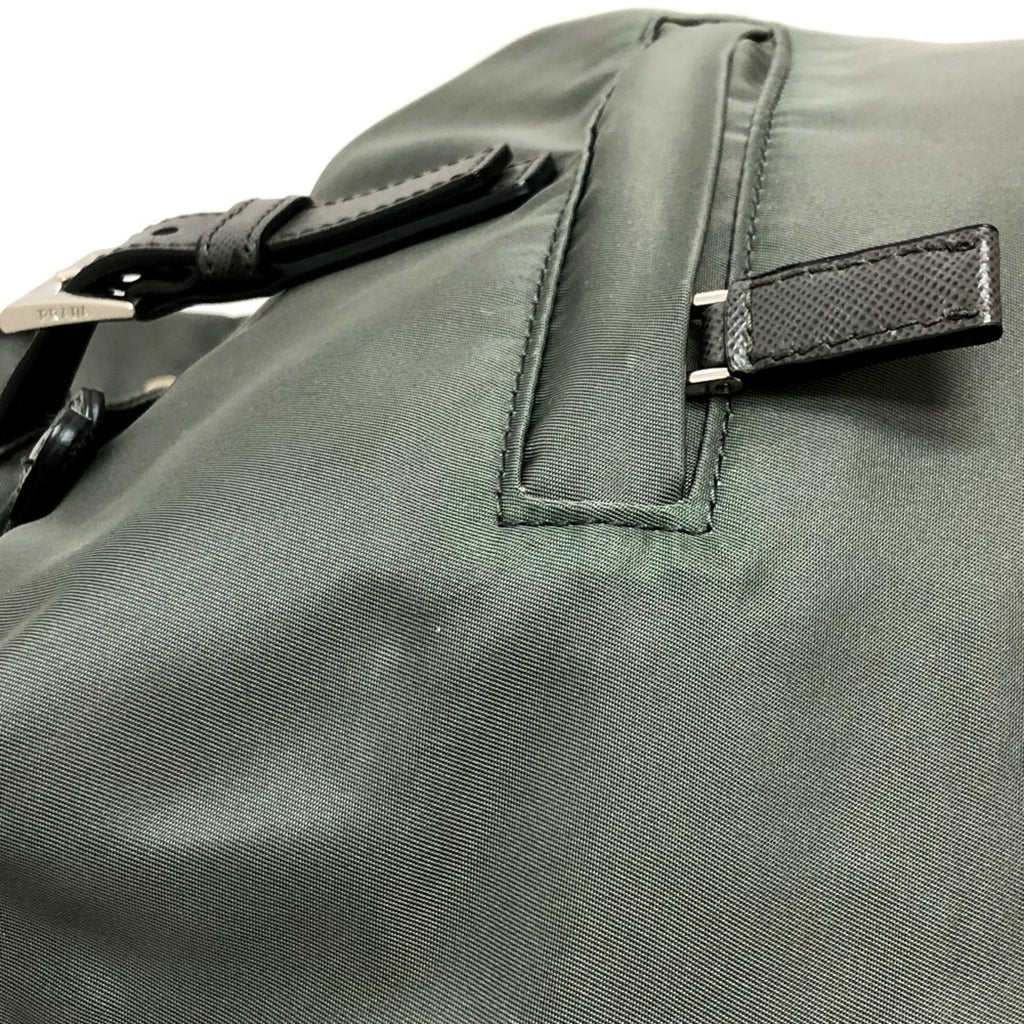 Prada Gray Leather Backpack