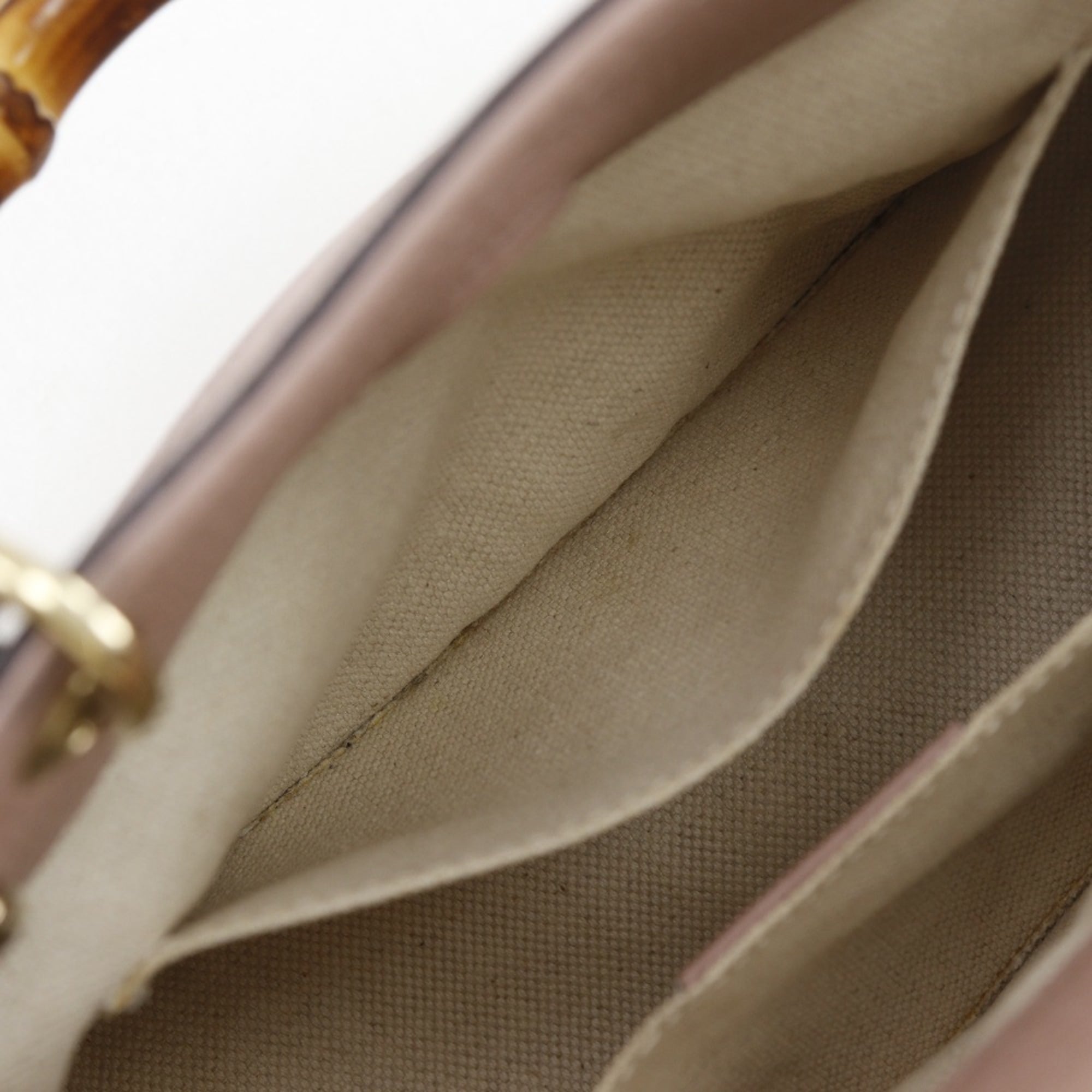 Gucci Pink Bamboo Leather Handbag (Pre-Owned)