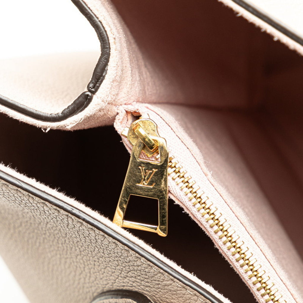 Louis Vuitton Beige Grayish Leather Shoulder Bag Tote Bag