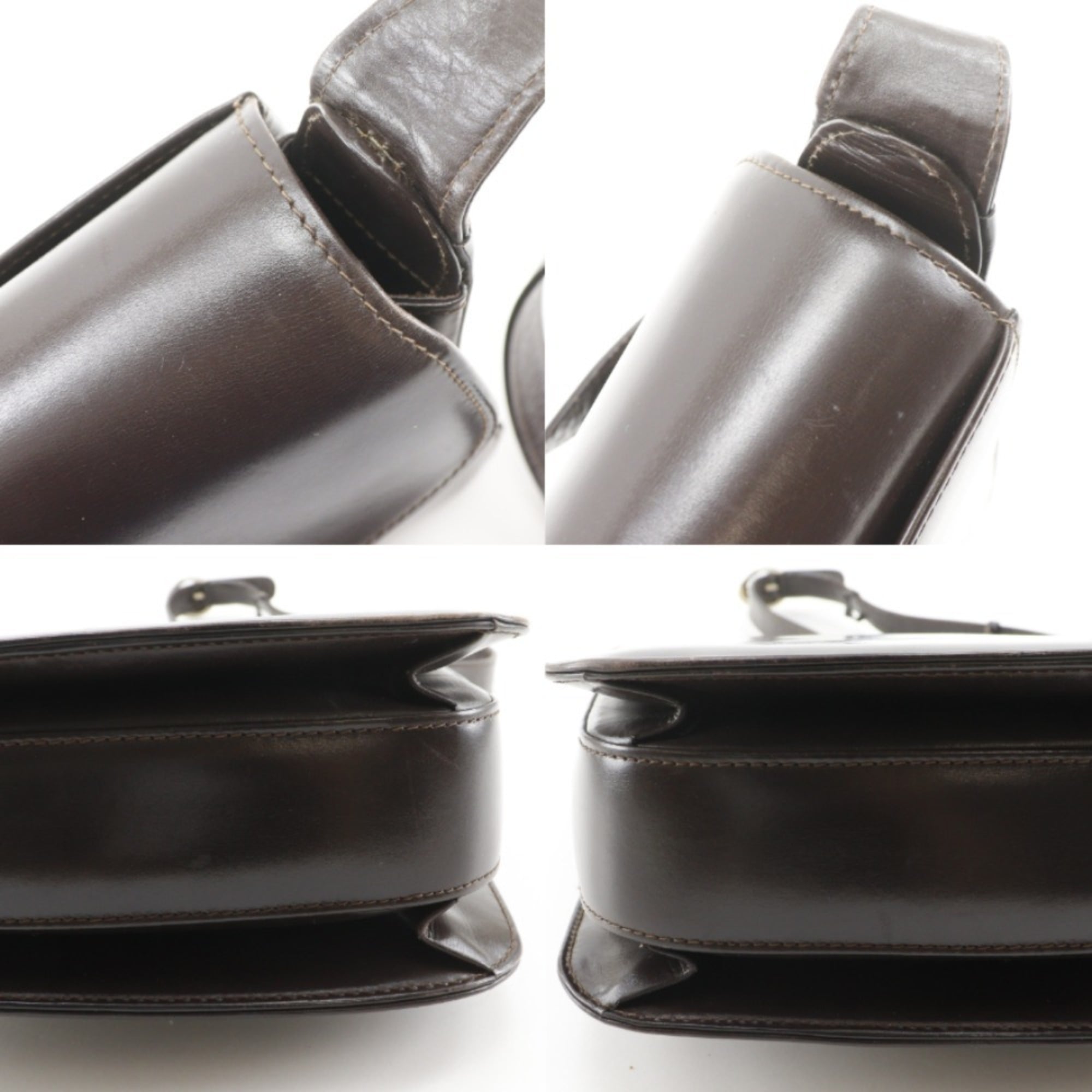 Gucci Brown Leather Shoulder Bag (Pre-Owned)