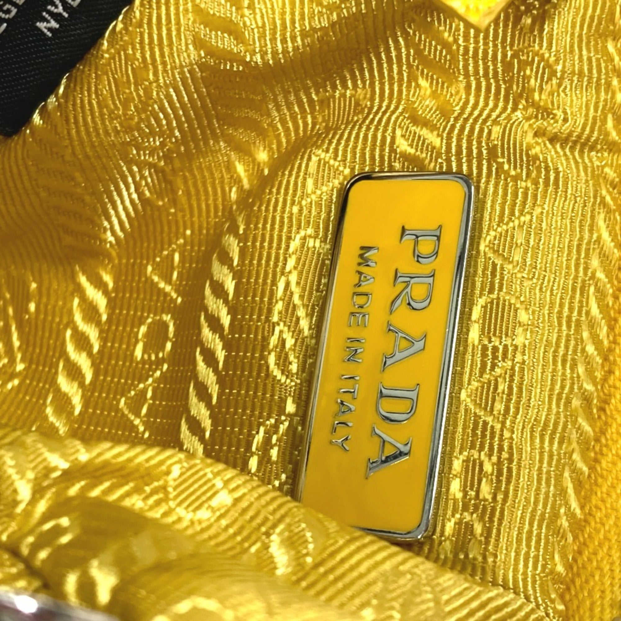 Prada Yellow Nylon Pouch
